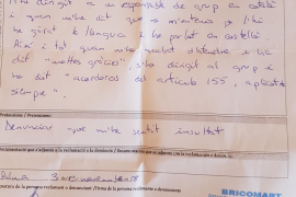Un empleat de Bricomart de Palma diu a uns clients «acordaos del artículo 155 y aplicadlo siempre»