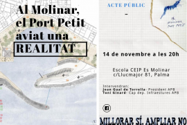 Autoritat Portuària explicarà el projecte de rehabilitació del port al Molinar