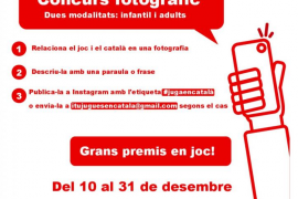Les fotografies s'han de publicar a la xarxa social Instagram amb l'etiqueta #jugaencatala.