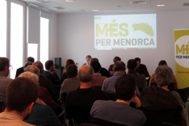 Imatge de l'Assemblea de 'Més per Menorca' celebrada aquest cap de setmana.