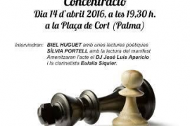 La concentració se celebrarà a la plaça de Cort de Palma a les 19.30h