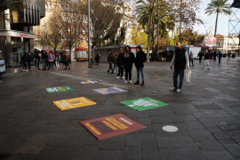 El GOB fa una intervenció al carrer per mostrar diferents impactes sobre el territori, la biodiversitat i la qualitat de vida a Mallorca