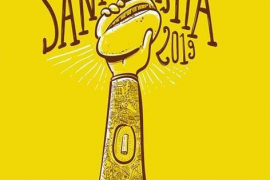 Imatge del cartell de Sant Sebastià 2019 representa un aclucada d'ull a Orgull Llonguet i un convit a la festa més sentida de Ciutat.