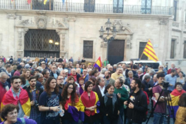 Moment de la concentració a Cort.