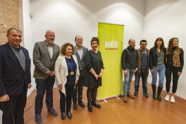 Imatge de la candidatura de MÉS per Binissalem amb Ensenyat i Campomar.