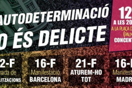 La solidaritat de Mallorca amb els encausats en el judici al procés sobiranista serà aquest dimarts a la plaça del Mercat de Palma