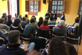 Ferrer, Negueruela i Garví a l'acte celebrat aquest dissabte al centre Flassaders de Palma.