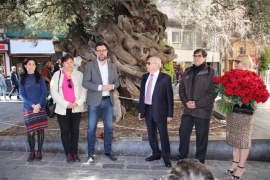 Cort inaugura una placa commemorativa a l'empresari Jaume Batle per donar l'olivera de la plaça de Cort