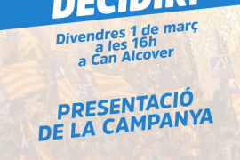 Mallorca Lliure presenta aquest divendres la campanya 'Volem decidir'