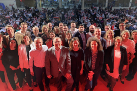 Imatge dels líders del PSIB durant el sopar realitzat aquest divendres a Calvià.