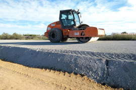 Imatge de les obres de l'autopista de Llucmajor-Campos.
