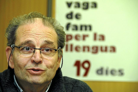 Jaume Bonet en una imatge d'arxiu de la vaga de fam per la llengua que realitzà l'any 2013.