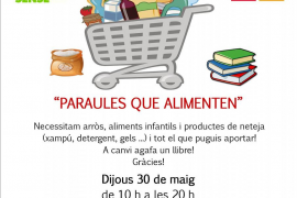 'Paraules que alimenten' ofereix llibres a canvi d'aliments a Can Sales