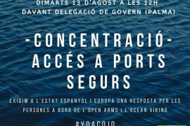 Concentracions a Palma i Maó aquest dimarts matí per demanar l'acollida dels migrants