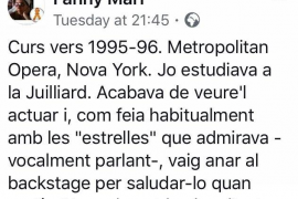 La soprano mallorquina Fanny Marí relata la seva topada amb Plácido Domingo