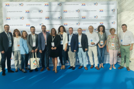 Imatge de la comitiva del PSIB que ha assistit a la reunió dels representants dels ajuntaments.