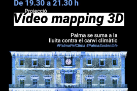 Vídeo 'mapping' pel clima a la façana de Cort