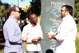 Mir, Balboa i Vidal durant la trobada realitzada aquest dissabte.