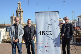 Josep Igual, Josep Colomer i Joan Duran amb el guardó.