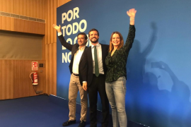 Pablo Casado carrega contra MÉS en el seu acte electoral a Palma