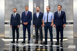 Imatge dels candidats a la presidència del Govern dels cinc principals partits de l'Estat espanyol.