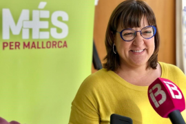 Bel Busquets, coordinadora de MÉS per Mallorca, ha parlat davant els mitjans de comunicació.