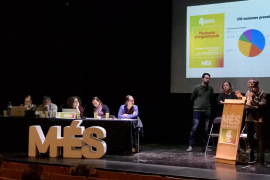 Imatge de l'Assemblea de MÉS per Mallorca celebrada aquest dissabte a Santa Maria.
