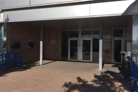 Imatge de l'entrada a la Conselleria de Medi Ambient després de la partida de Guiem Amorós.