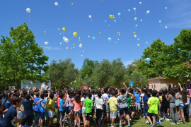 Més de 400 alumnes d'onze escoles de Manacor han participat en una volada d’estels i enlairament de globus.