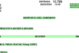 El govern espanyol respon al Senador Vidal que «desconeix» qui va convocar la contramanifestació feixista del 20-O