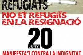 Manifestació per al Dia Mundial de les Persones Refugiades 