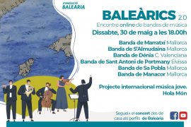 La Fundació Baleària organitza una trobada en línia de bandes de música de Mallorca, Eivissa i el País Valencià
