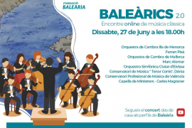 La Fundació Baleària organitza una trobada en línia de música clàssica entre mallorquins, menorquins, eivissencs i valencians