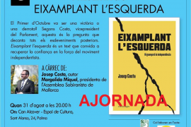 Ajornada la presentació del llibre 'Eixamplant l'esquerda' de Josep Costa a Can Alcover