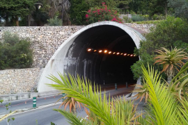 SOLLER. TUNELES. Imagen de una de las bocas de entrada al túnel de Sóller