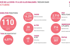 Les Balears registren 110 positius nous per coronavirus en un dia