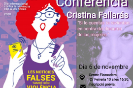 La periodista Cristina Fallarás oferirà la conferència 'Si lo cuentas, te revientan: violencia contra el relato de las mujeres' a Palma⁣