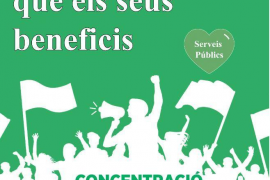 Convoquen una concentració en defensa dels serveis públics a Palma