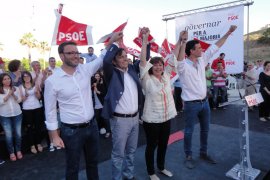 Moment del míting del PSIB d'aquest dilluns