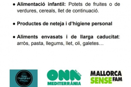 Ona Mediterrània crida a omplir el magatzem de Mallorca Sense Fam