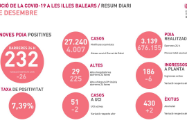 La pandèmia no afluixa a les Balears: 317 positius i dos morts més per la Covid-19