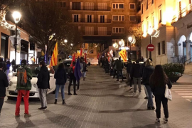 Manifestació juvenil en el marc de la Diada de Mallorca per mantenir la lluita al carrer en temps de pandèmia