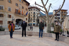 Laura Celià, Joan Carles Simó, Biel Suau i Elvira Arbona durant la presentació.
