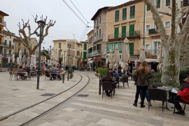 Les terrasses avui matí eren plenes de clients.