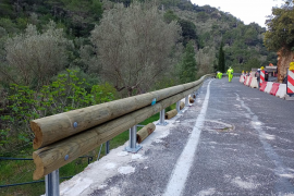 Queden instal·lats els guarda-raïls a la carretera