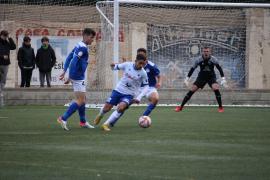 Gabri Santos, autor del primer gol del Sóller que obrí el camí de la victòria.