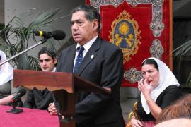 Simó Batle durant un homenatge de l'Ajuntament als batles de la II República i la Democràcia.