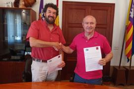 Sebastià Aguiló (Seny) i el batle, Miquel Nadal (PP).