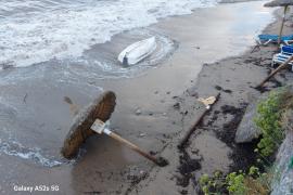 La platja pràcticament ha desaparegut.