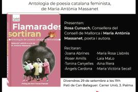 Presentació a Can Balaguer de ‘Flamarades sortiran’, antologia de poesia catalana feminista, a cura de M. Antònia Massanet